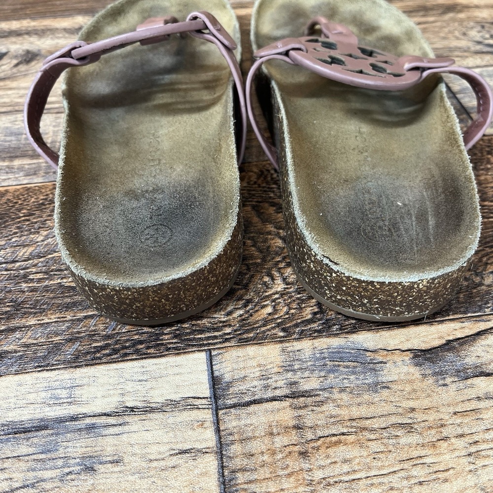 Tory Burch Miller Cloud Sandals Women Size 7.5 US Pink Leather Flip Flop - Picture 4 of 6